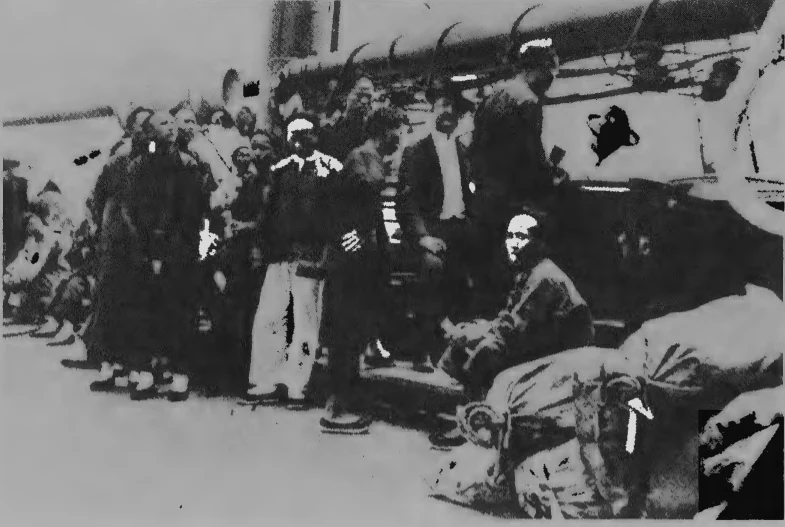 Chinese emigrants departing for Gold Mountain