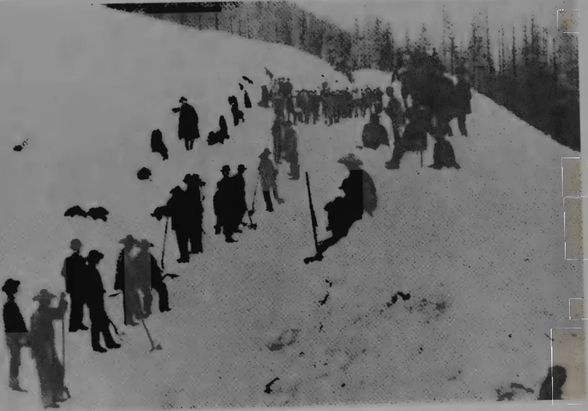 Chinese workers building the transcontinental railroad, circa 1866