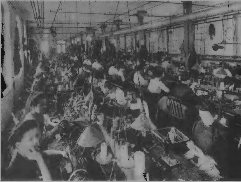 Jewish immigrant women working in a garment factory