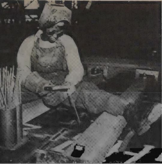 Black female shipyard worker during World War II