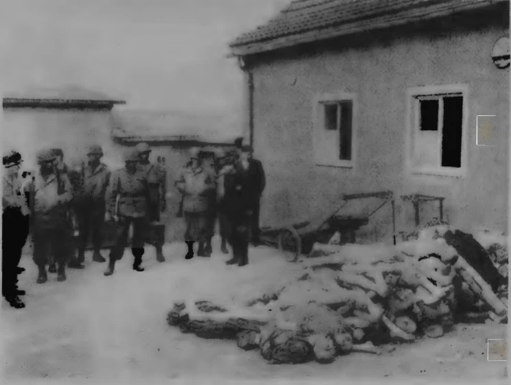 African American soldiers at Buchenwald, April 1945