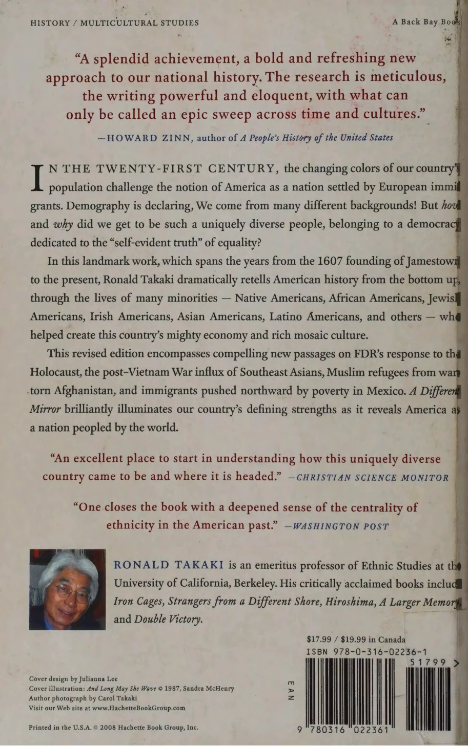 Back cover, including author portrait and barcode